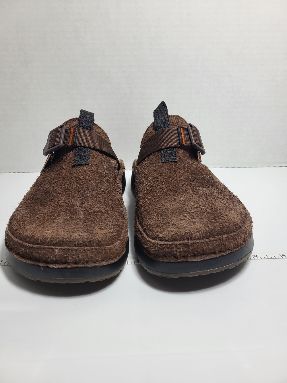 Mens Chaco Paonia Clogs Dark Brown Suede Slip-On Loafers with Buckle Size 10